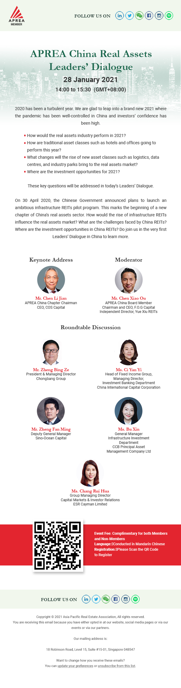 APREA Emailer January 28 China Dialogue