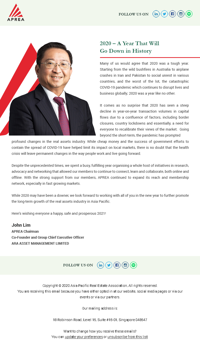 APREA Emailer January 5