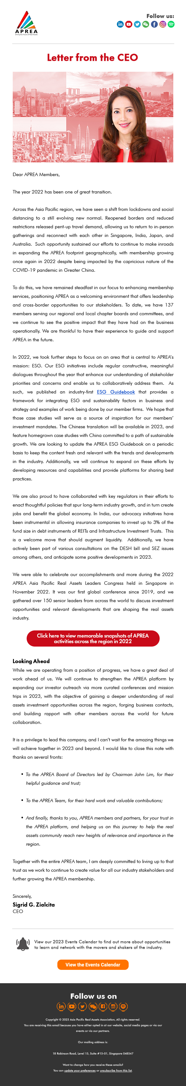 JAN 30 Letter from the APREA CEO ENG