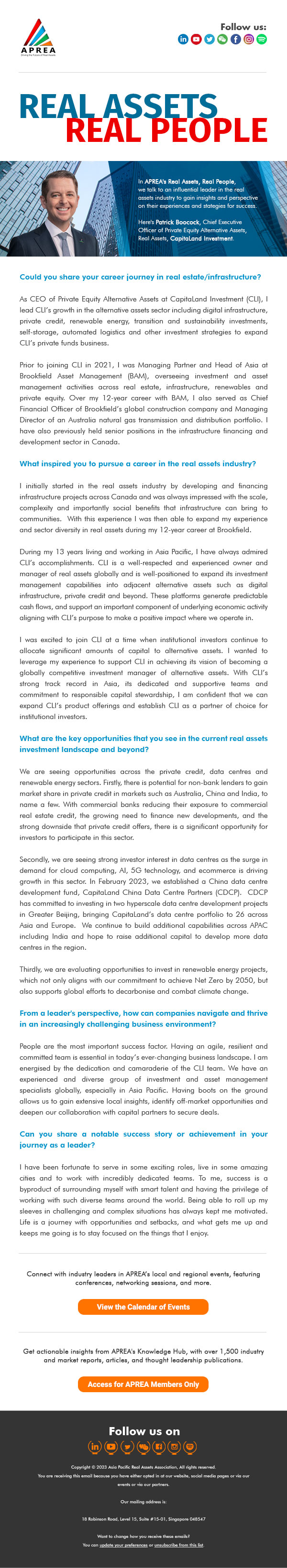 Real Assets Real People Newsletter PATRICK BOOCOCK 1