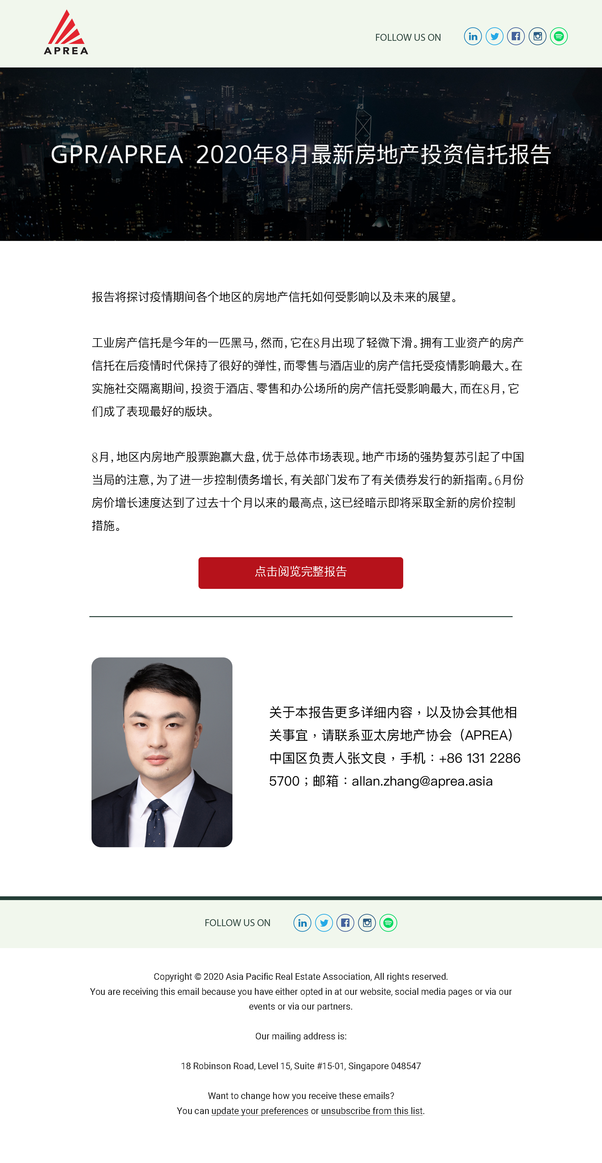 APREA Emailer GPR Index