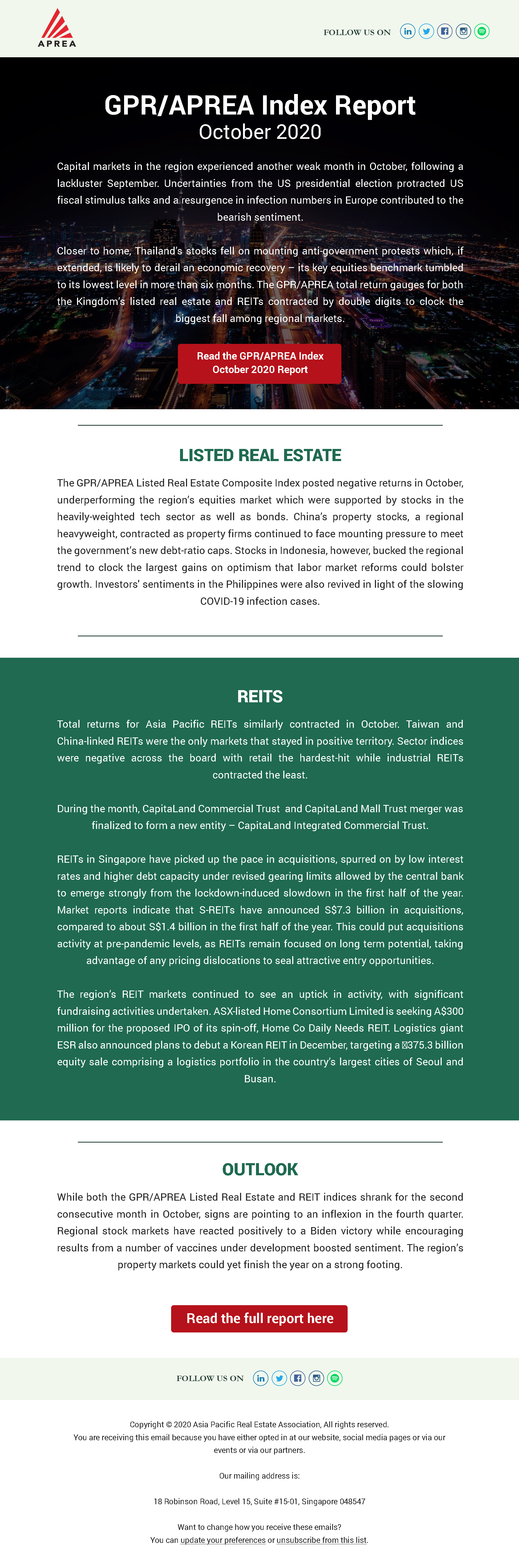 APREA Emailer GPR Index October 2020
